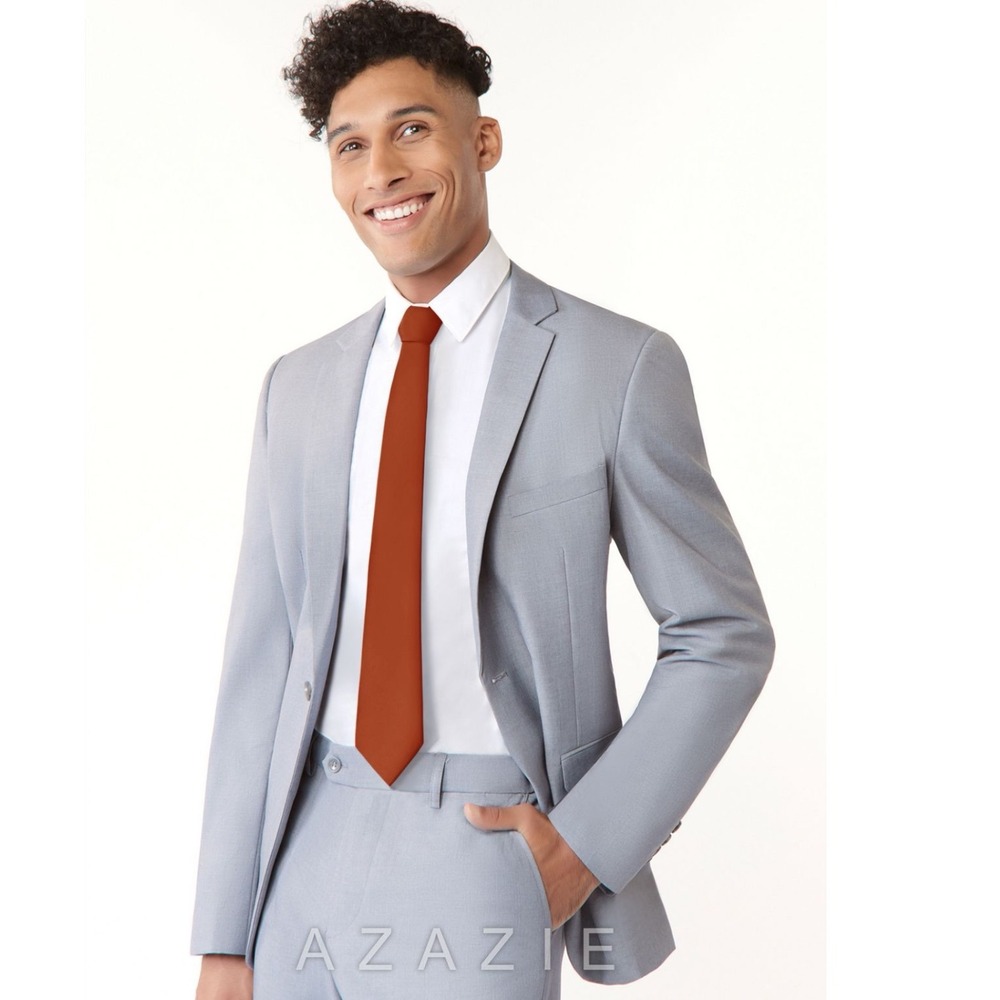 Matte Satin Wide Tie 62" paprika